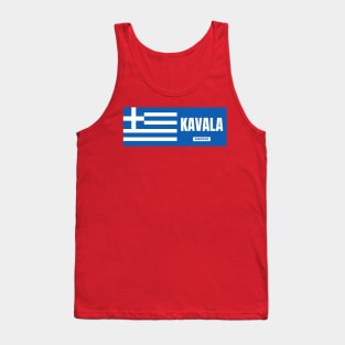 Kavala City with Greek Flag Tank Top